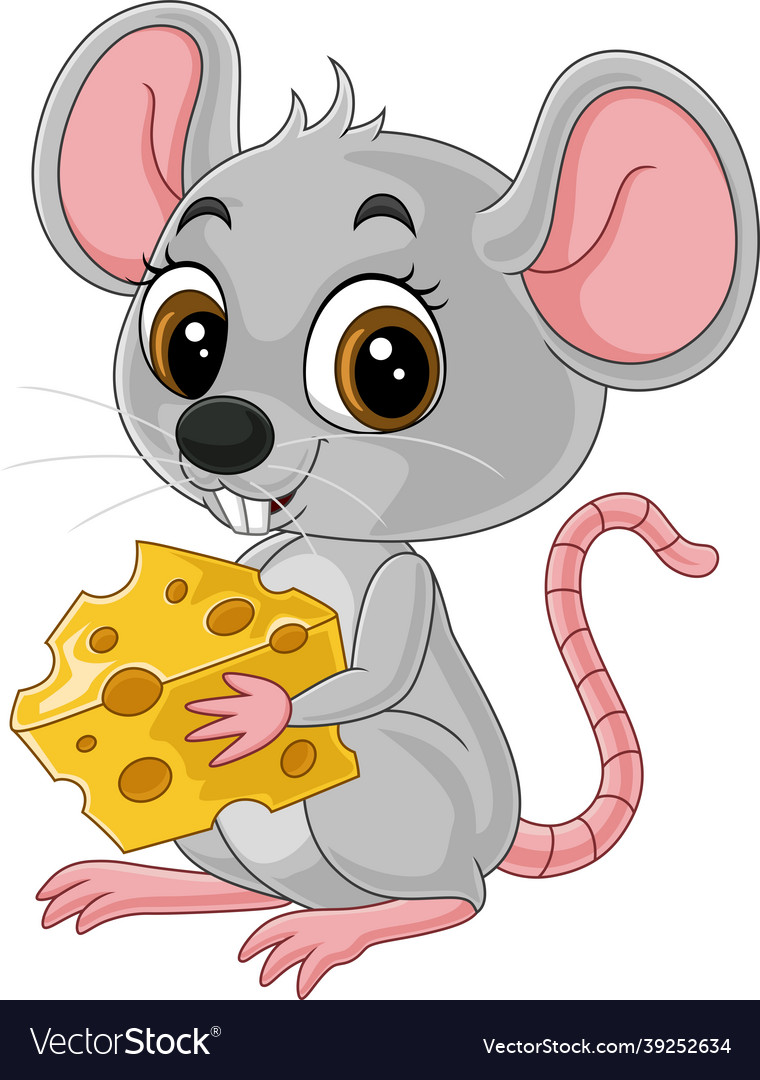 Mouse On Cheese And Rainbow Art Wallpapers