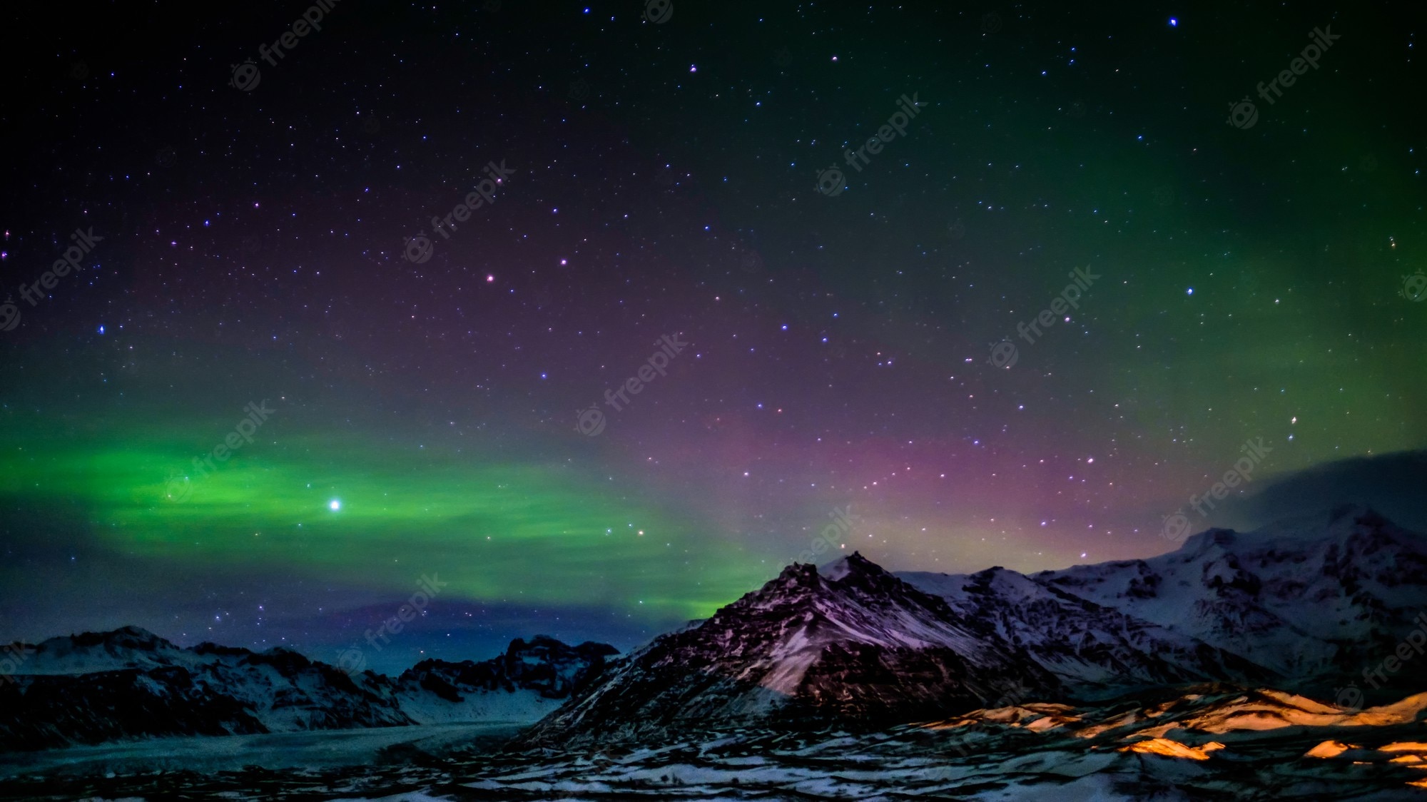 Aurora Borealis And Mountain Wallpapers