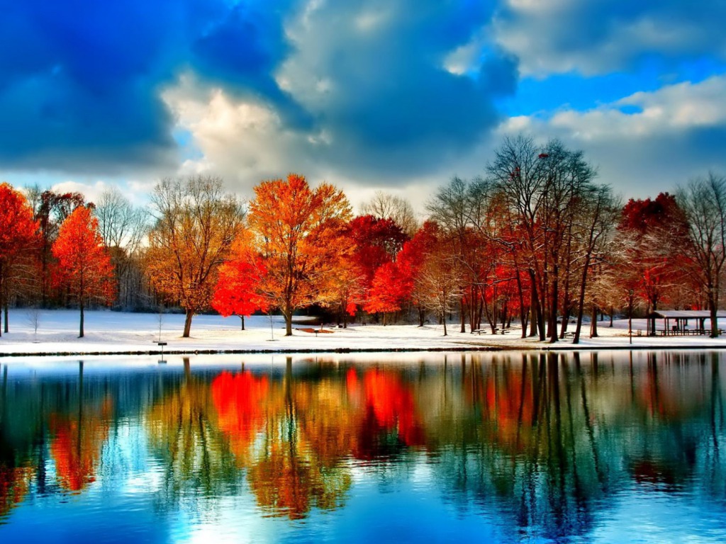 Autumn Snowfall Wallpapers