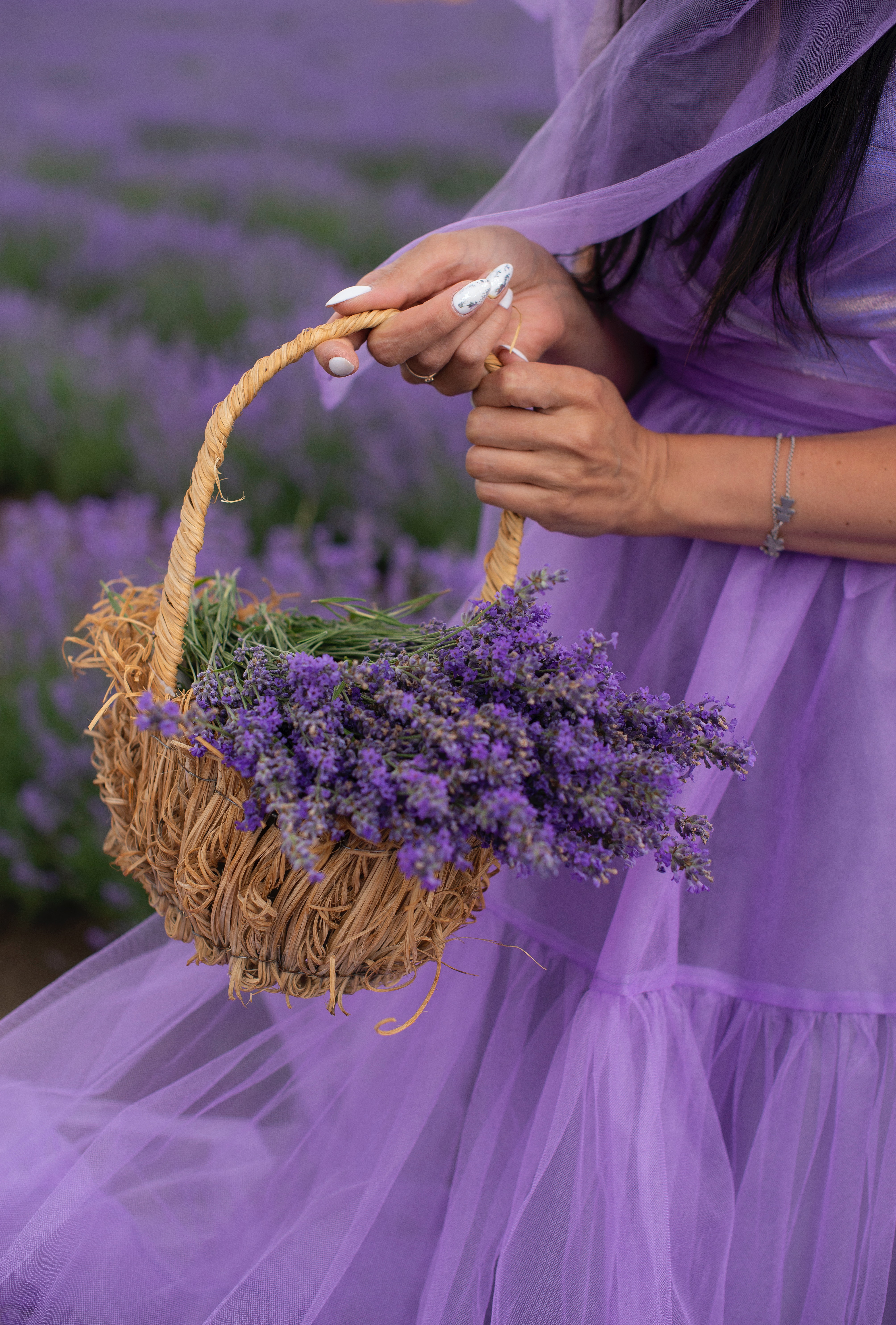 Basket Of Lavender Purple Flower Wallpapers