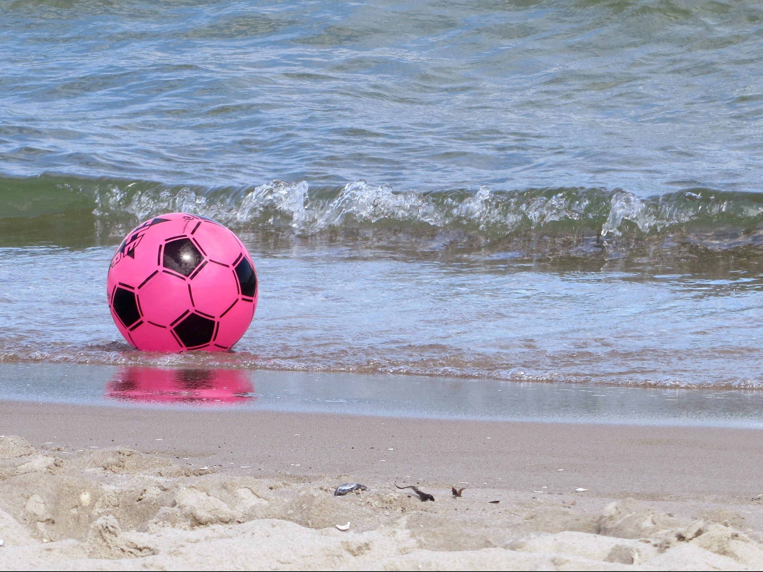 Beach At A Soccer Ball Wallpapers