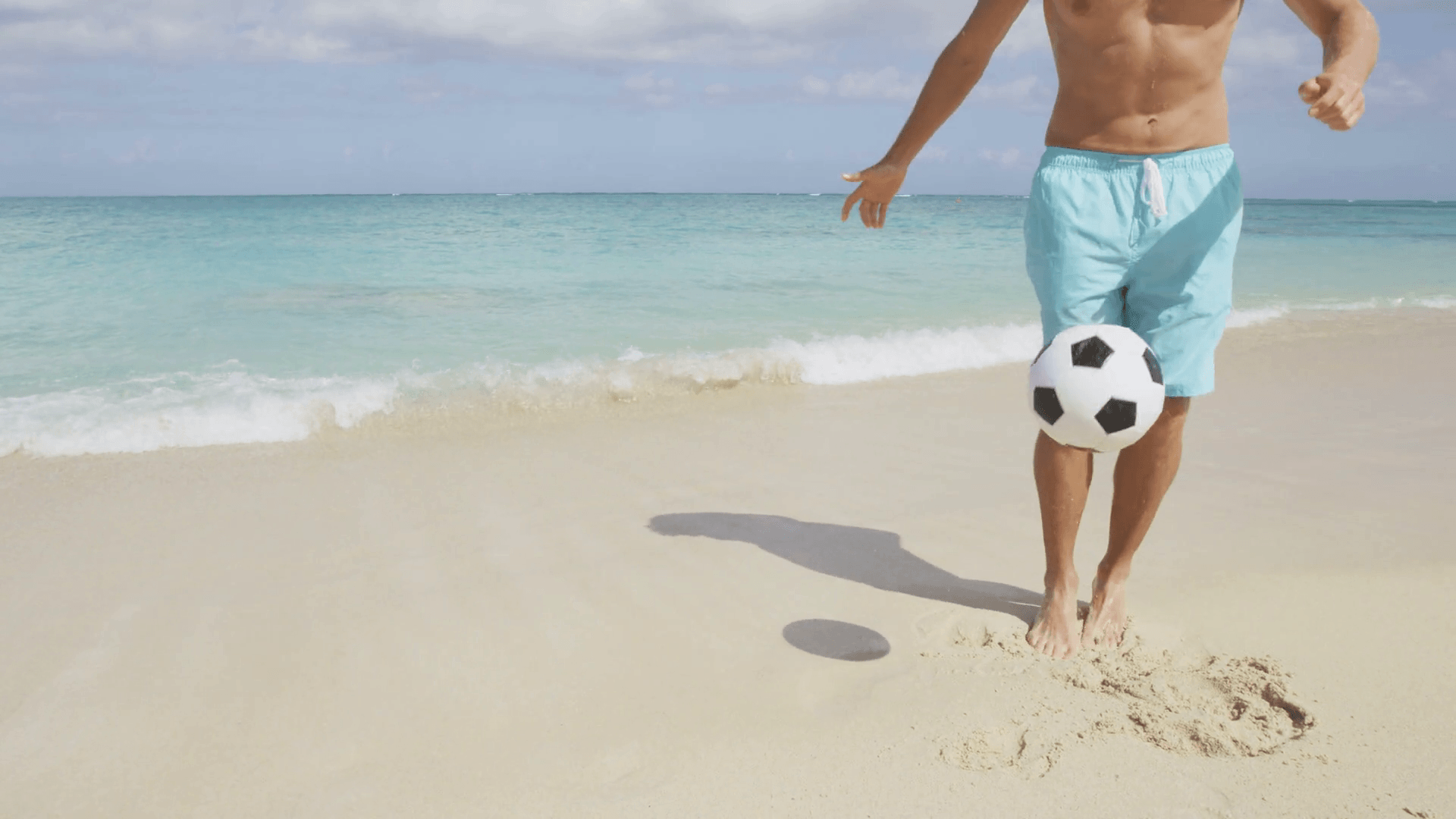 Beach At A Soccer Ball Wallpapers