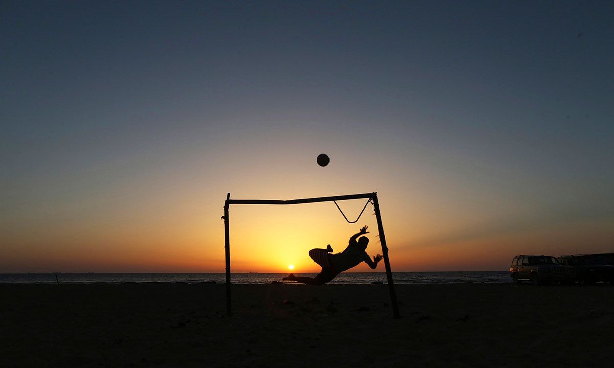 Beach At A Soccer Ball Wallpapers