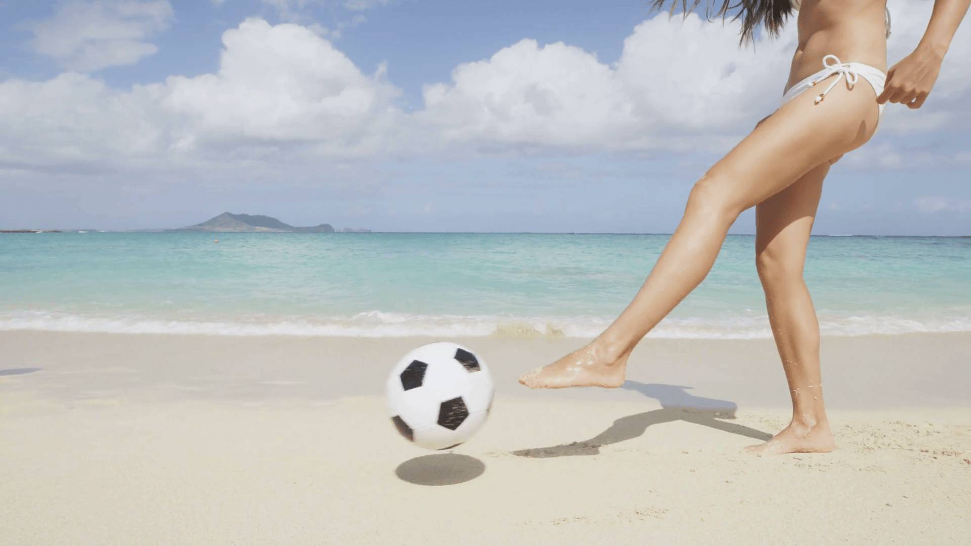 Beach At A Soccer Ball Wallpapers