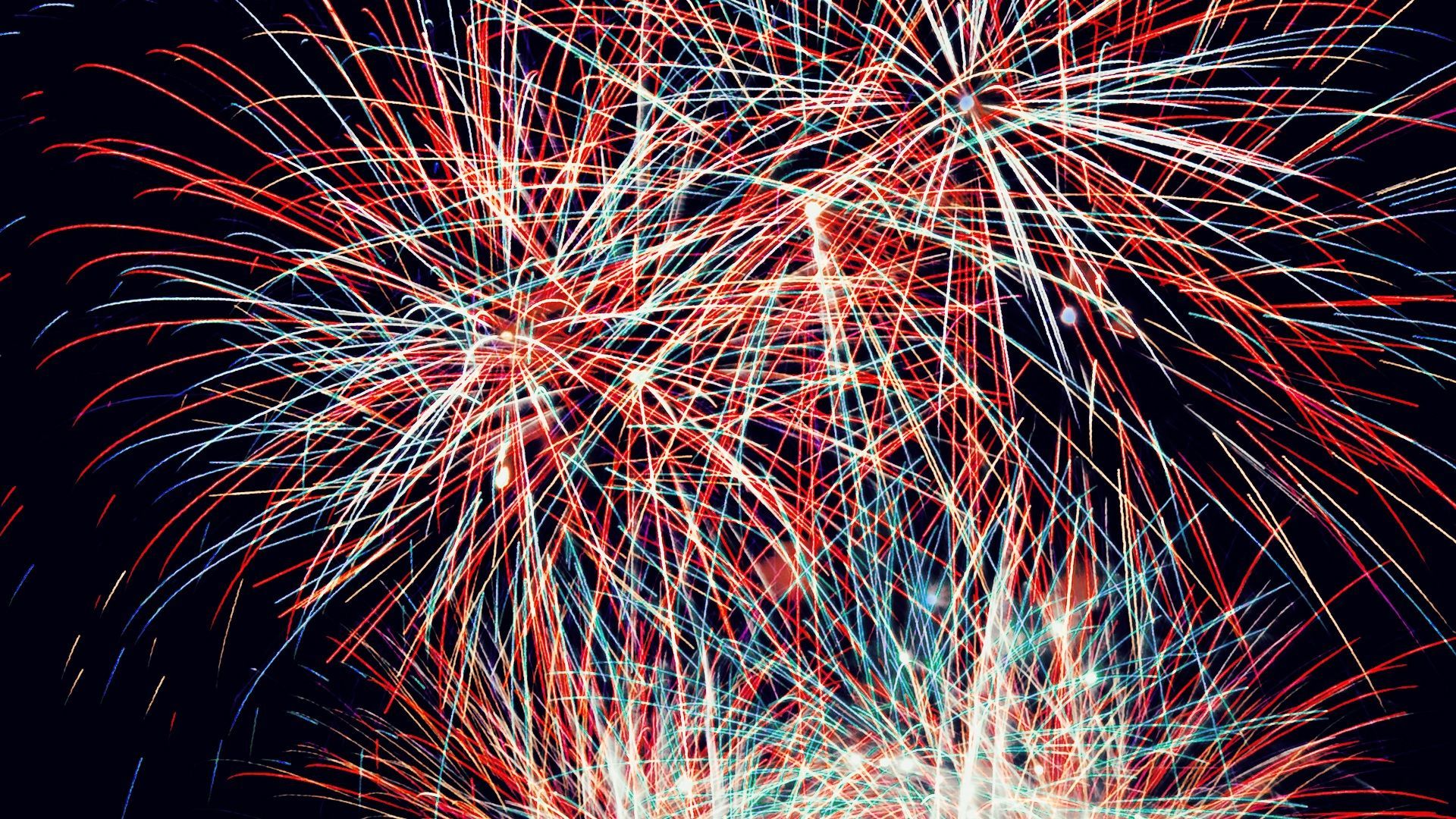 Beach Fireworks Wallpapers