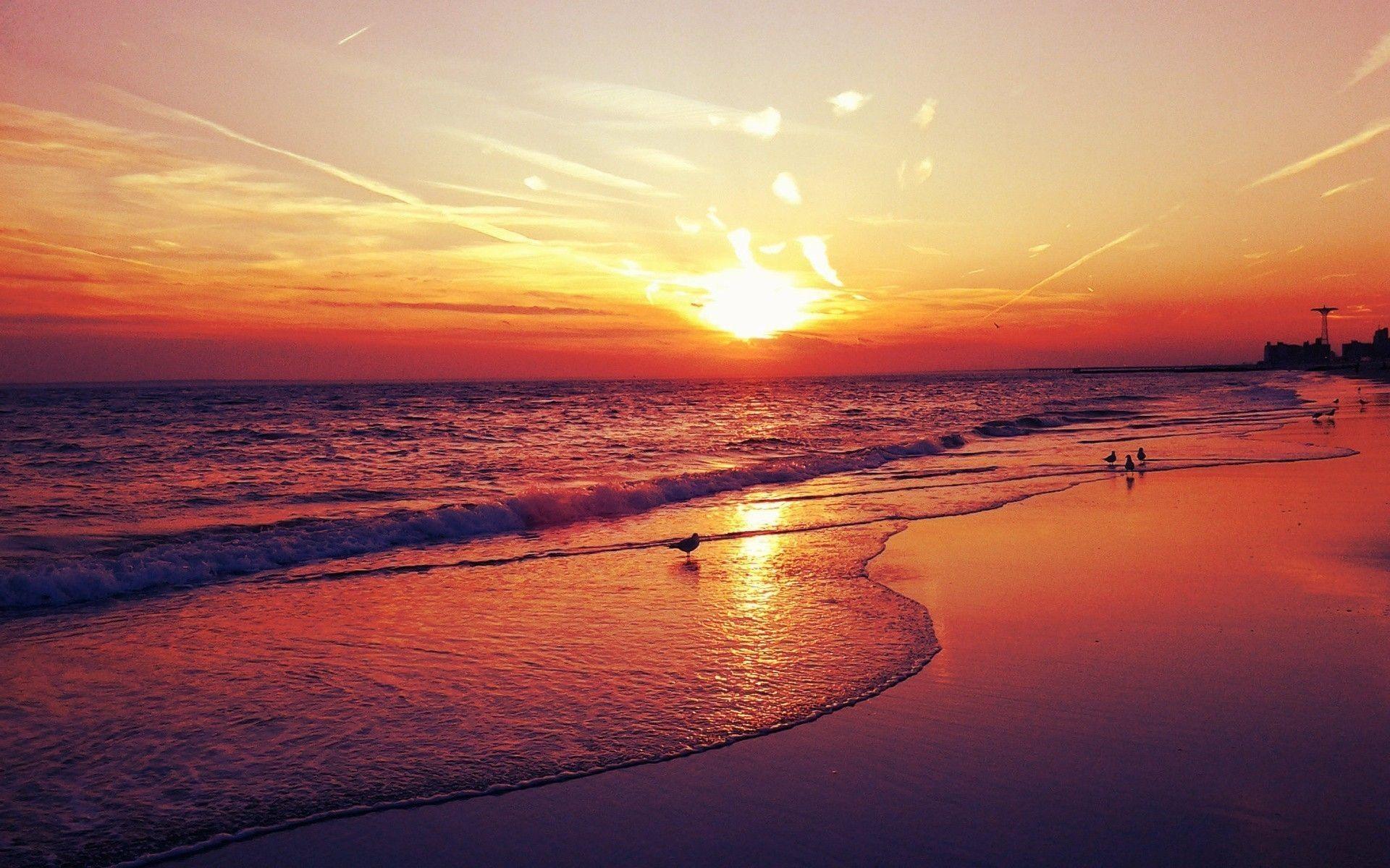 Beach Sunset Desktop Wallpapers