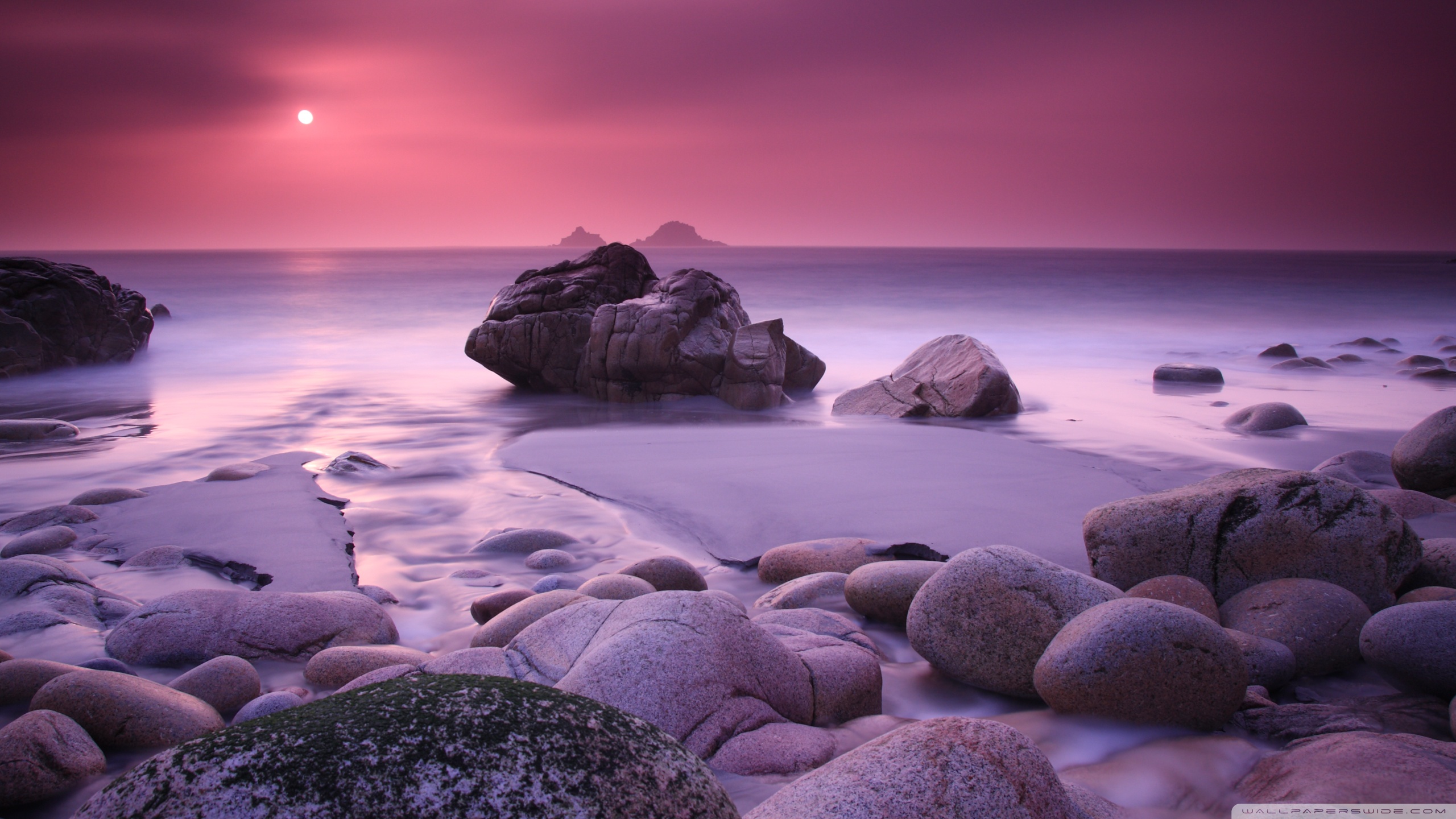 Beach Sunset Purple Wallpapers