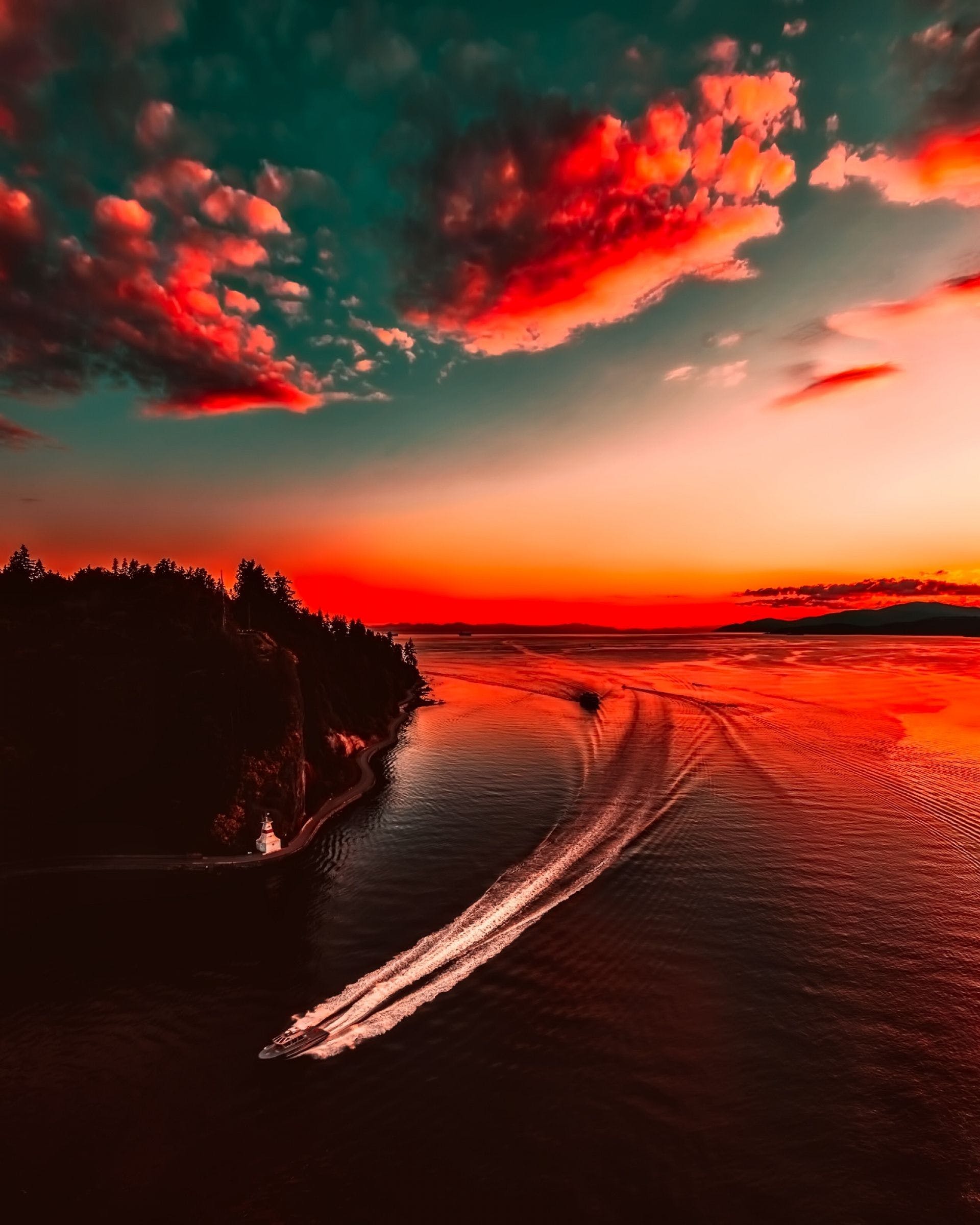 Beautiful Sunset And Orange Sky Wallpapers