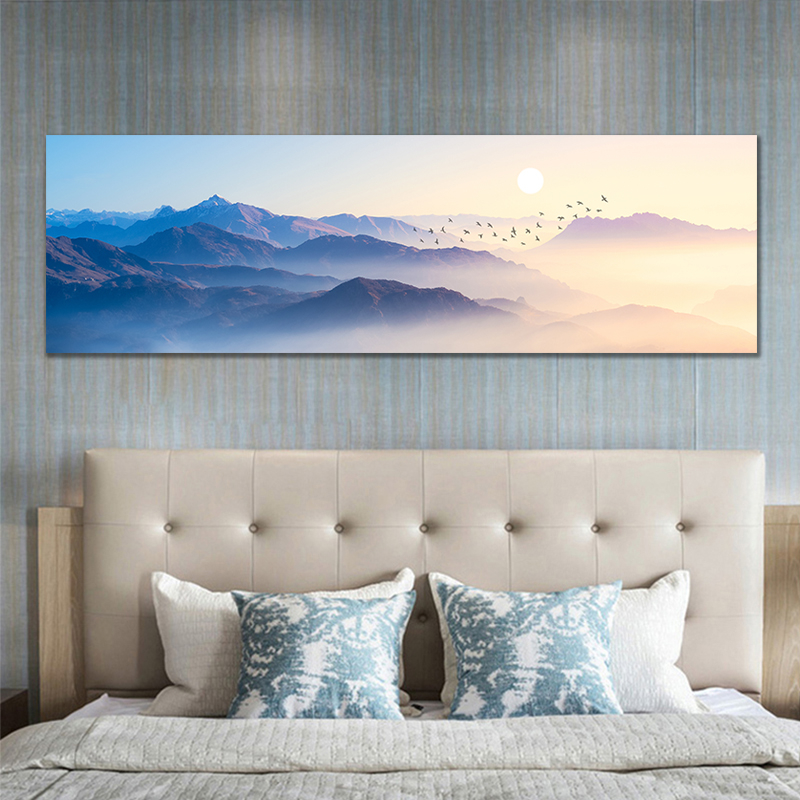 Blue Mountains Oil  Paint Art Wallpapers
