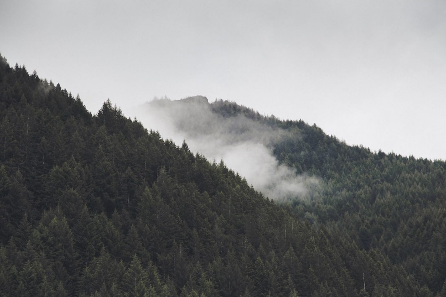 Calm Volcano Landscape In Fog Wallpapers