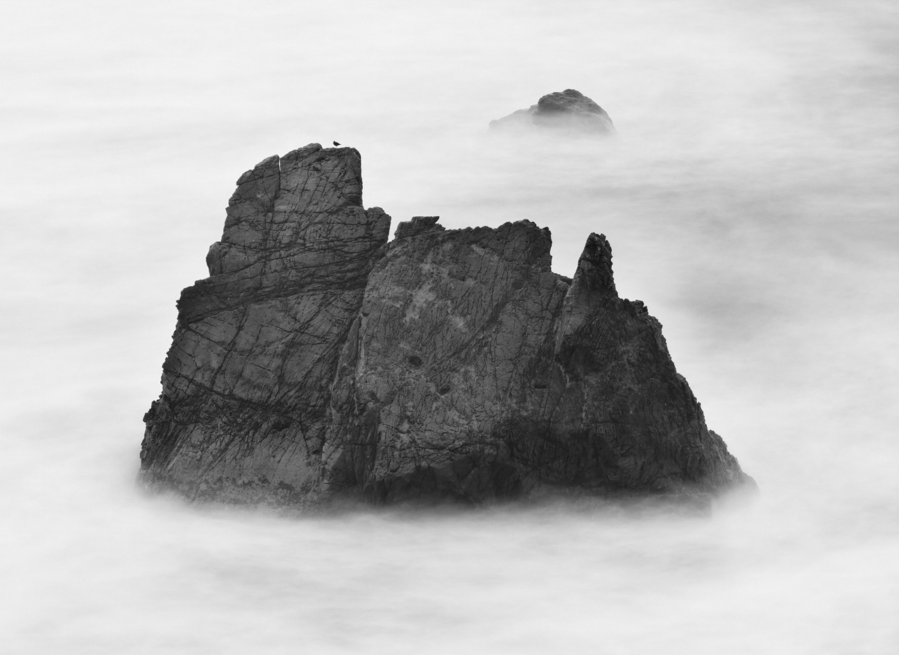 Calm Volcano Landscape In Fog Wallpapers