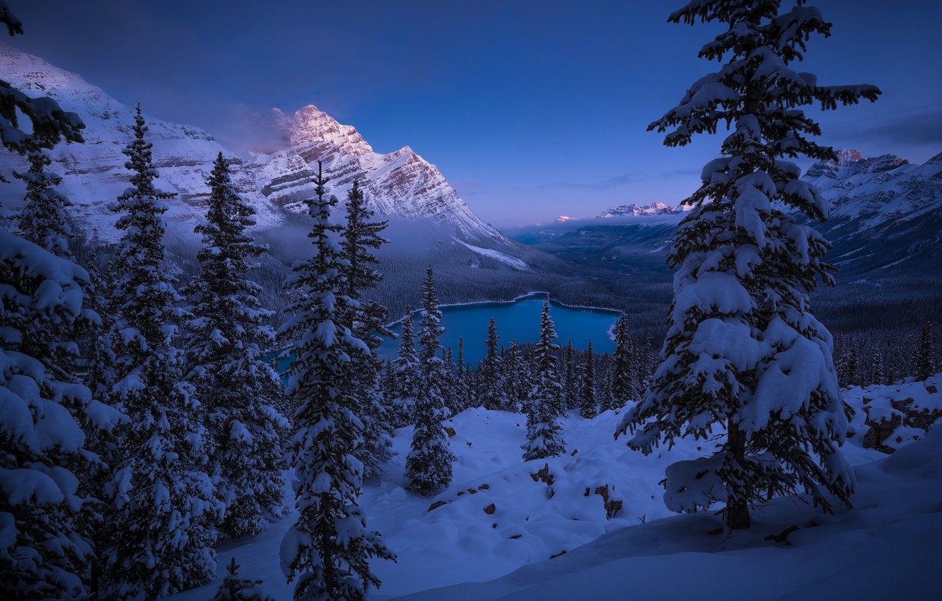 Canada Canadian Rockies In Winter Wallpapers