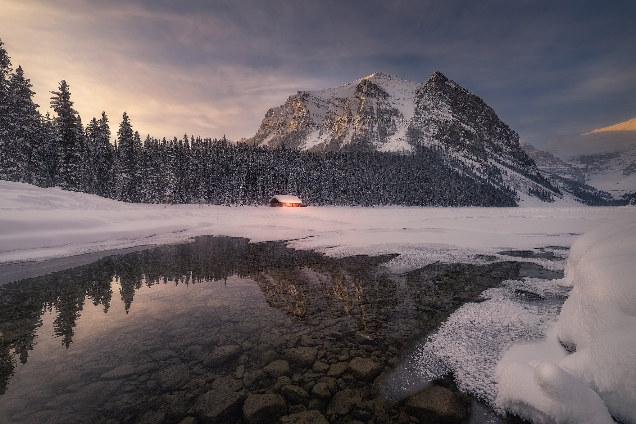 Canada Canadian Rockies In Winter Wallpapers