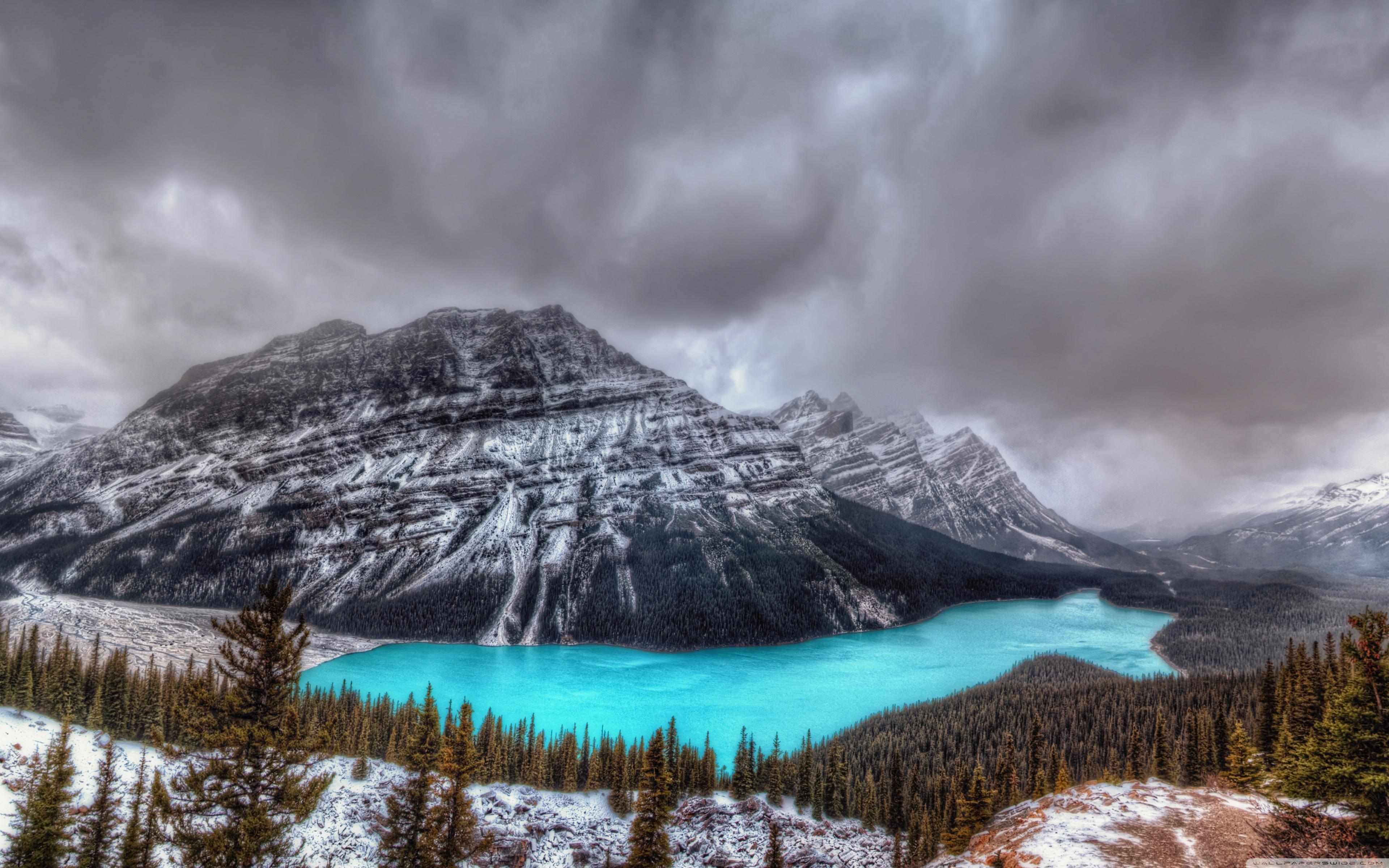 Canada Canadian Rockies In Winter Wallpapers