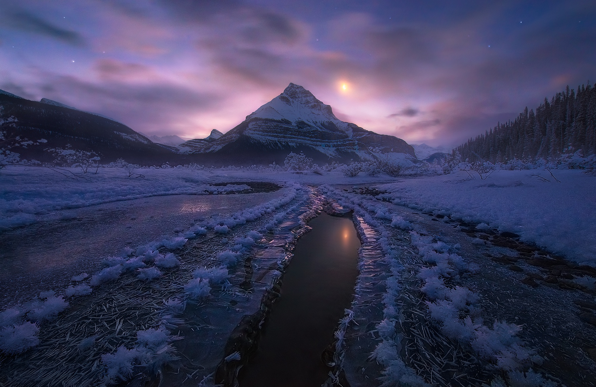 Canada Canadian Rockies In Winter Wallpapers