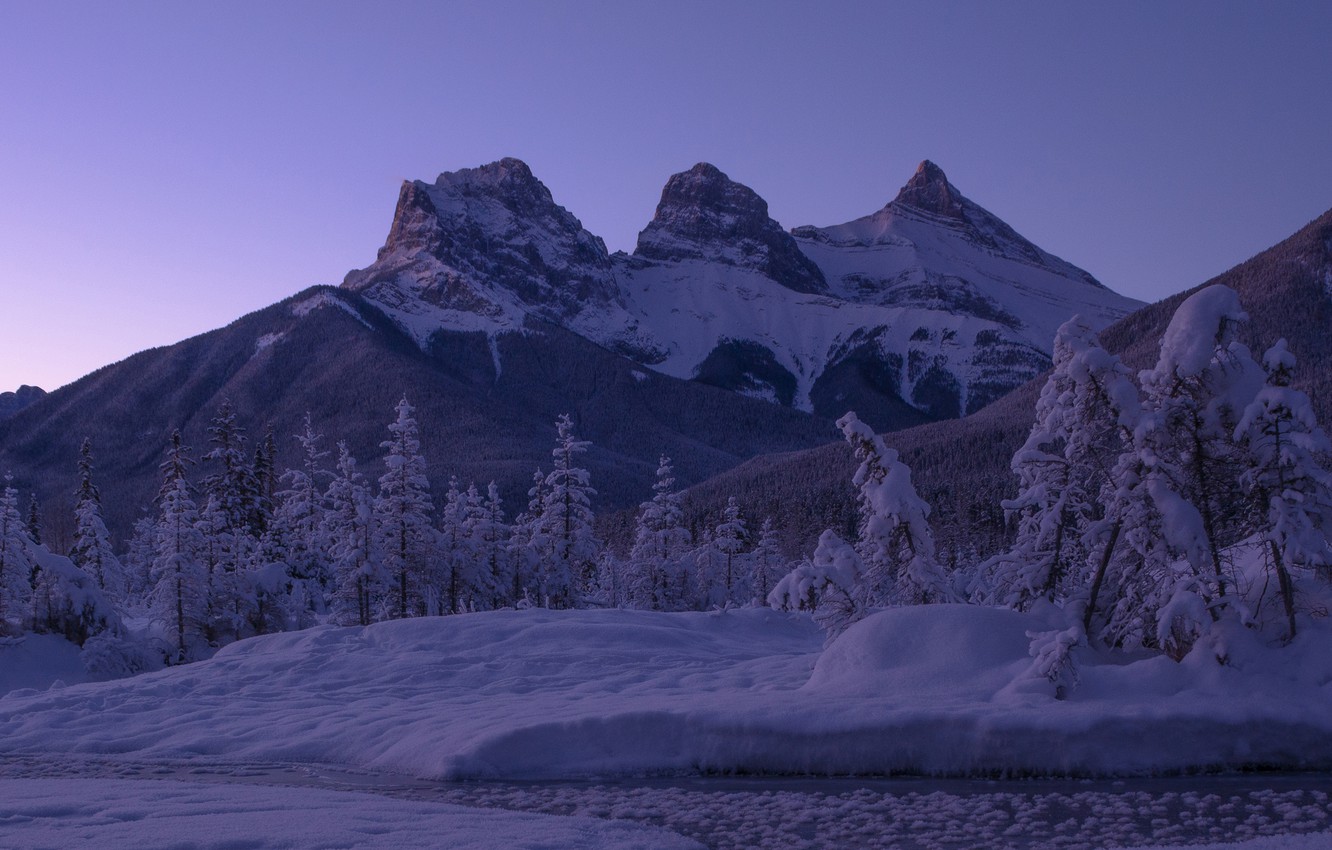 Canada Canadian Rockies In Winter Wallpapers