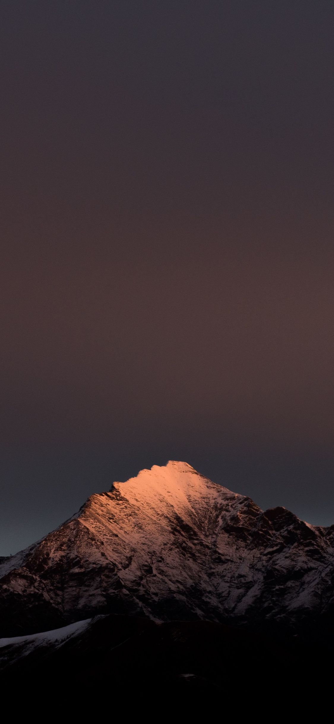 Clean Night Sky And Mountains Peak Wallpapers