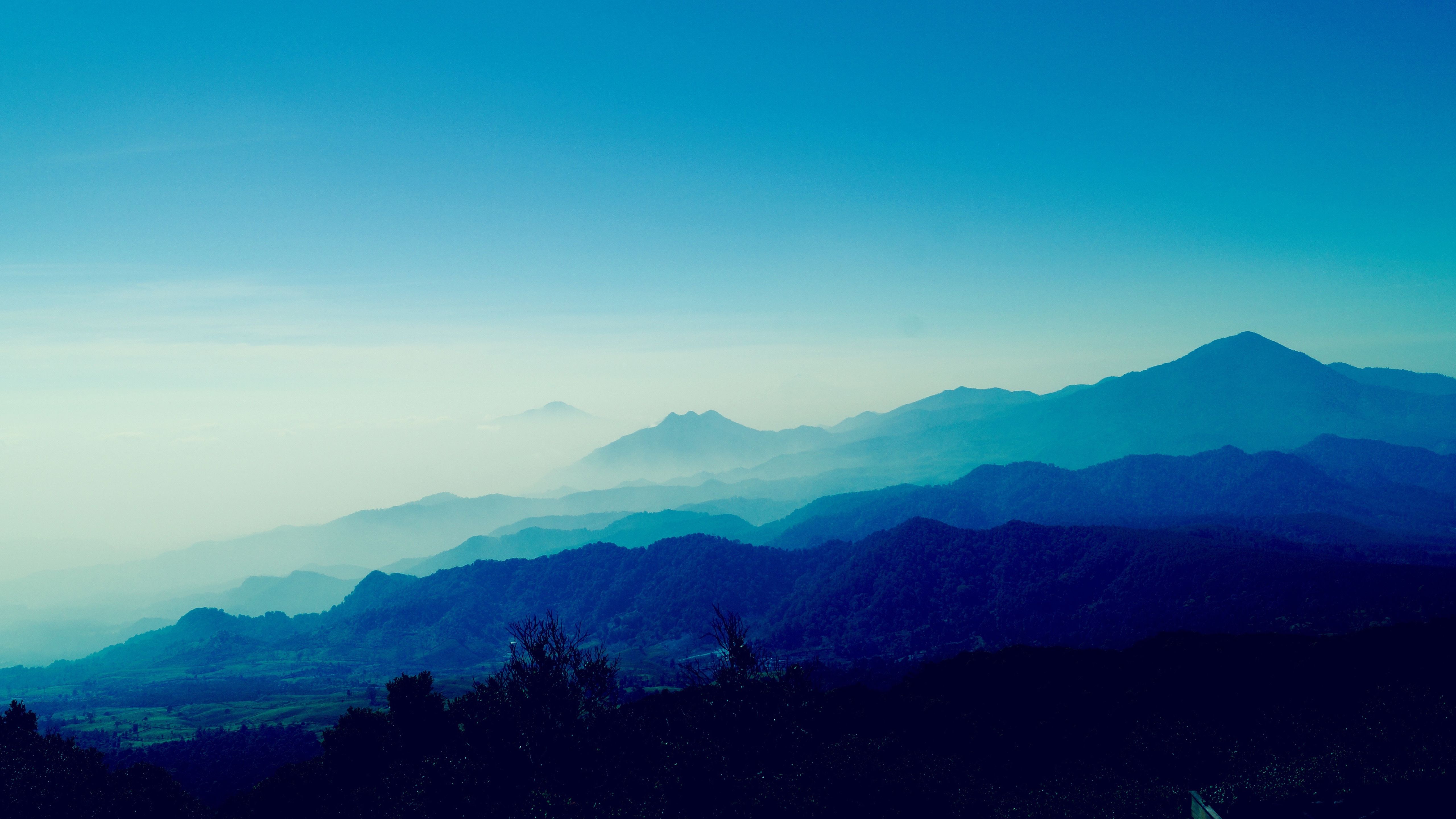 Clean Night Sky And Mountains Peak Wallpapers