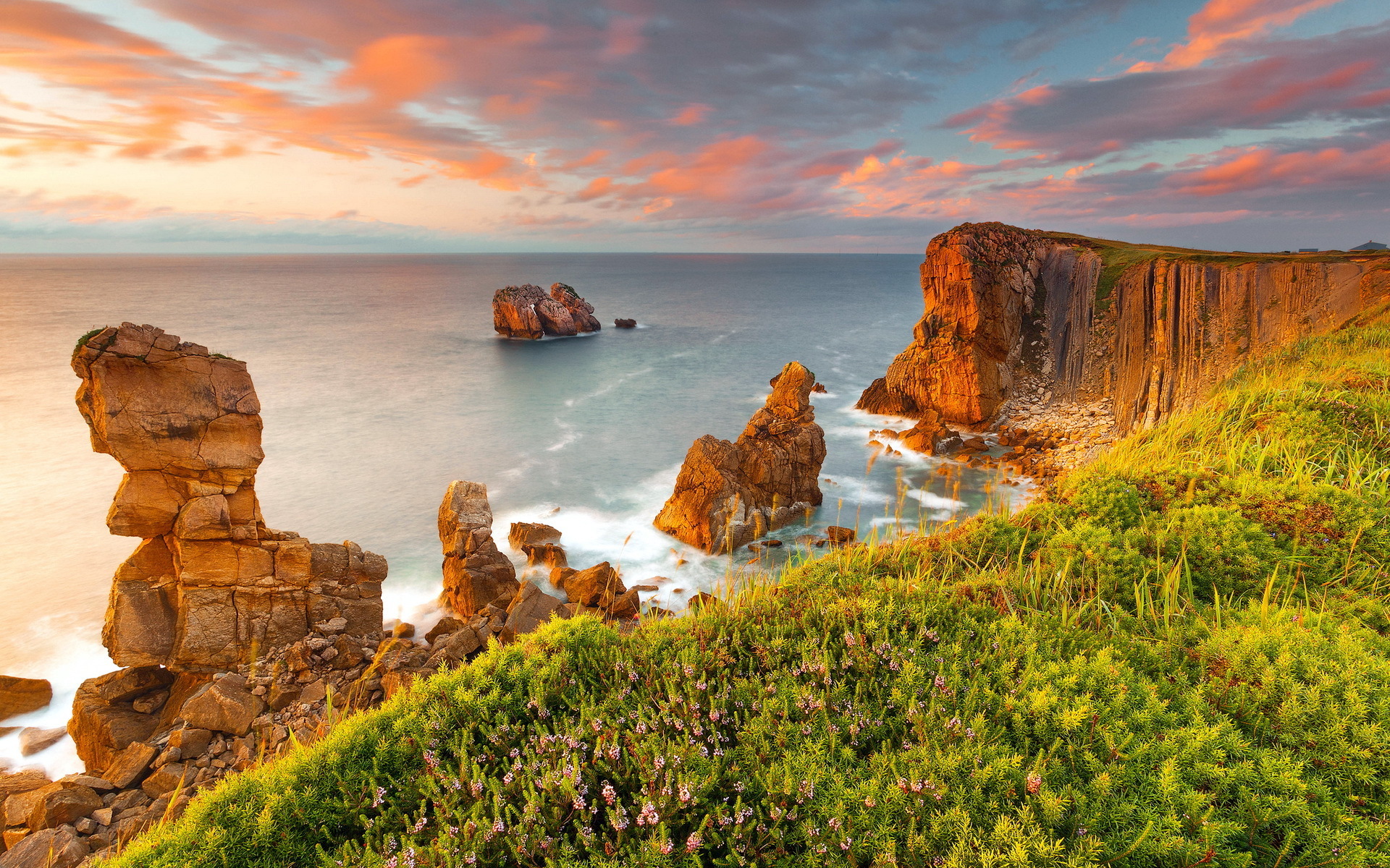 Cliff Ocean Horizon Cloud Coastline Wallpapers