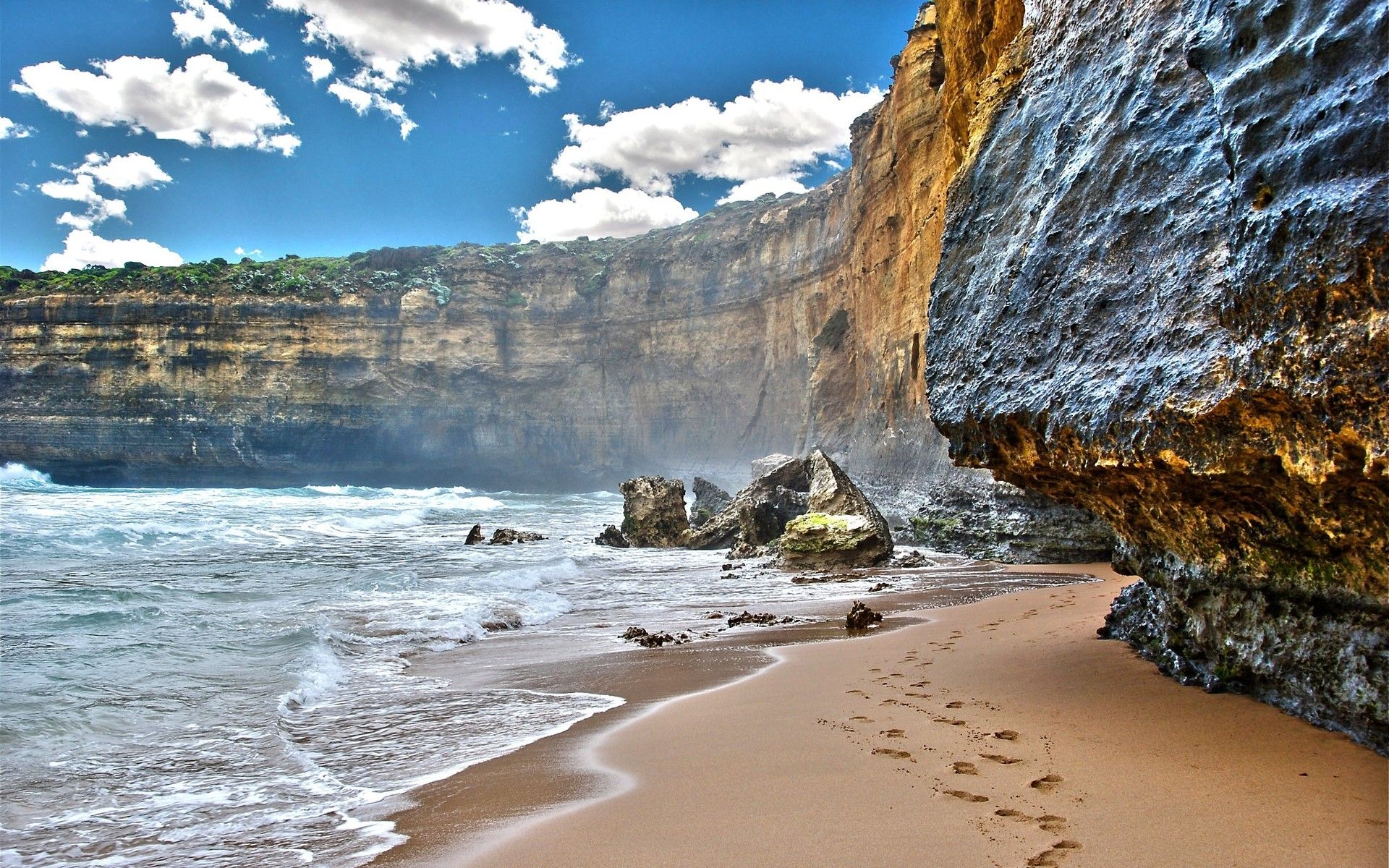 Cliff Ocean Horizon Cloud Coastline Wallpapers