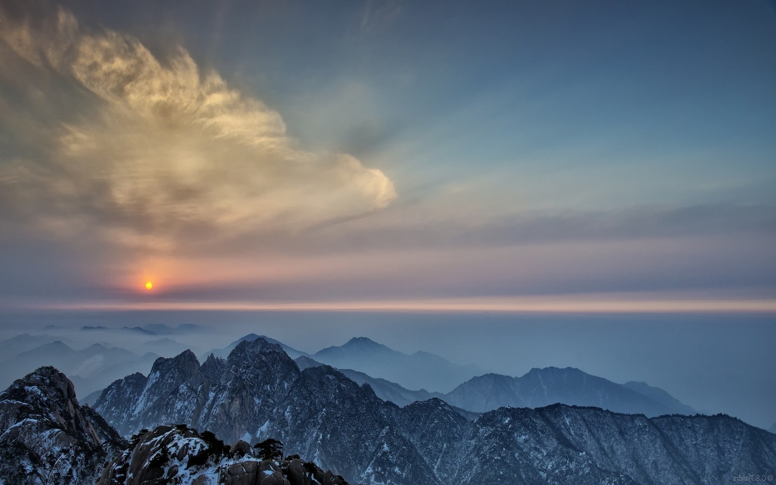 Cloud Horizon Mountain Nature Sunset Wallpapers