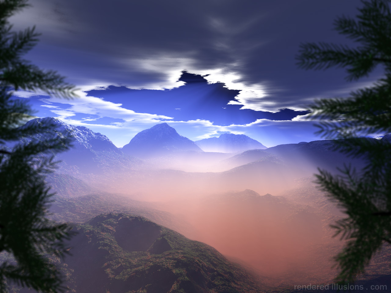 Clouds Mountains Peaks Wallpapers