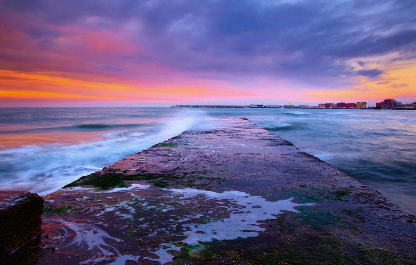 Colorful Sea Sky Clouds Wallpapers