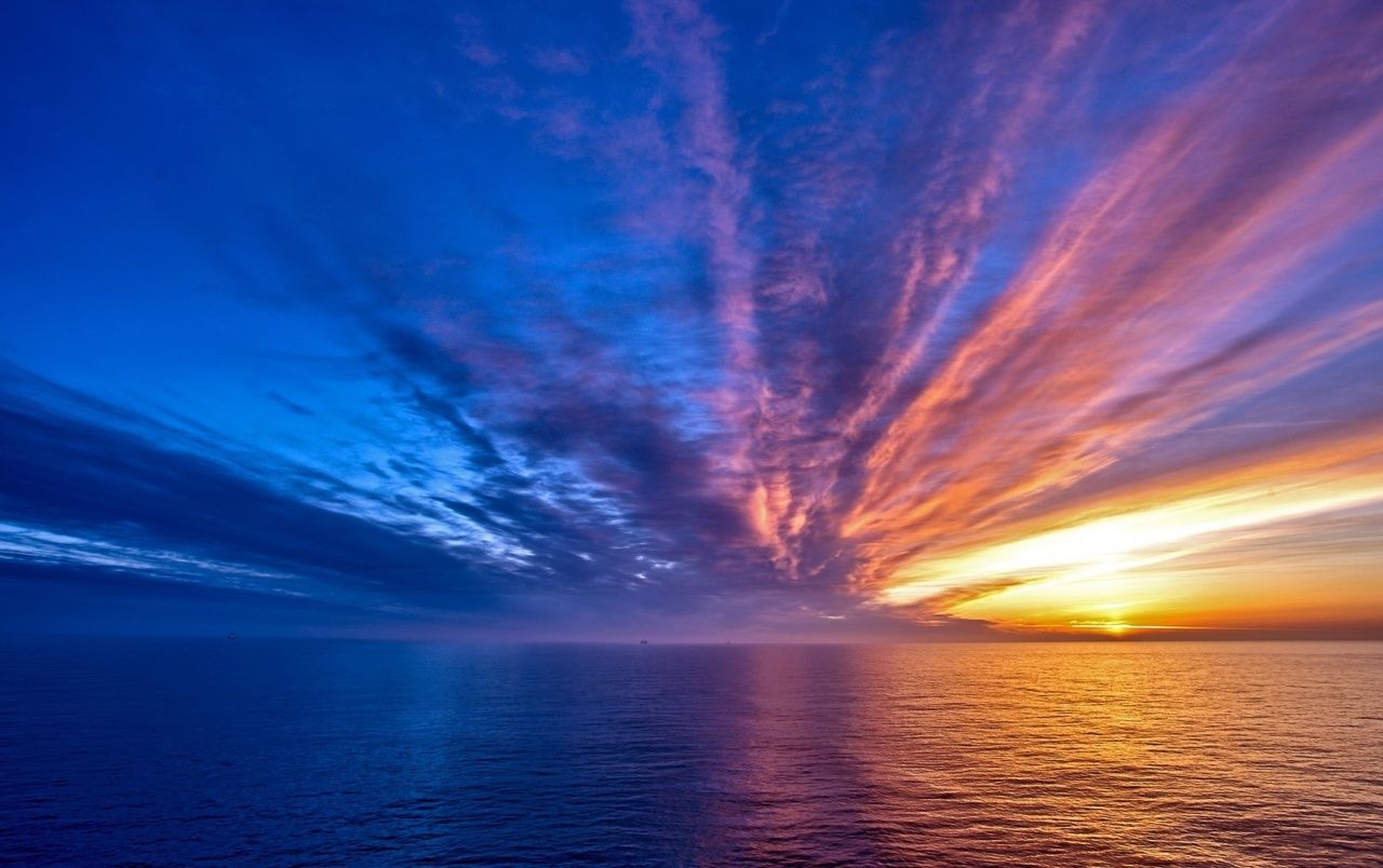 Colorful Sea Sky Clouds Wallpapers