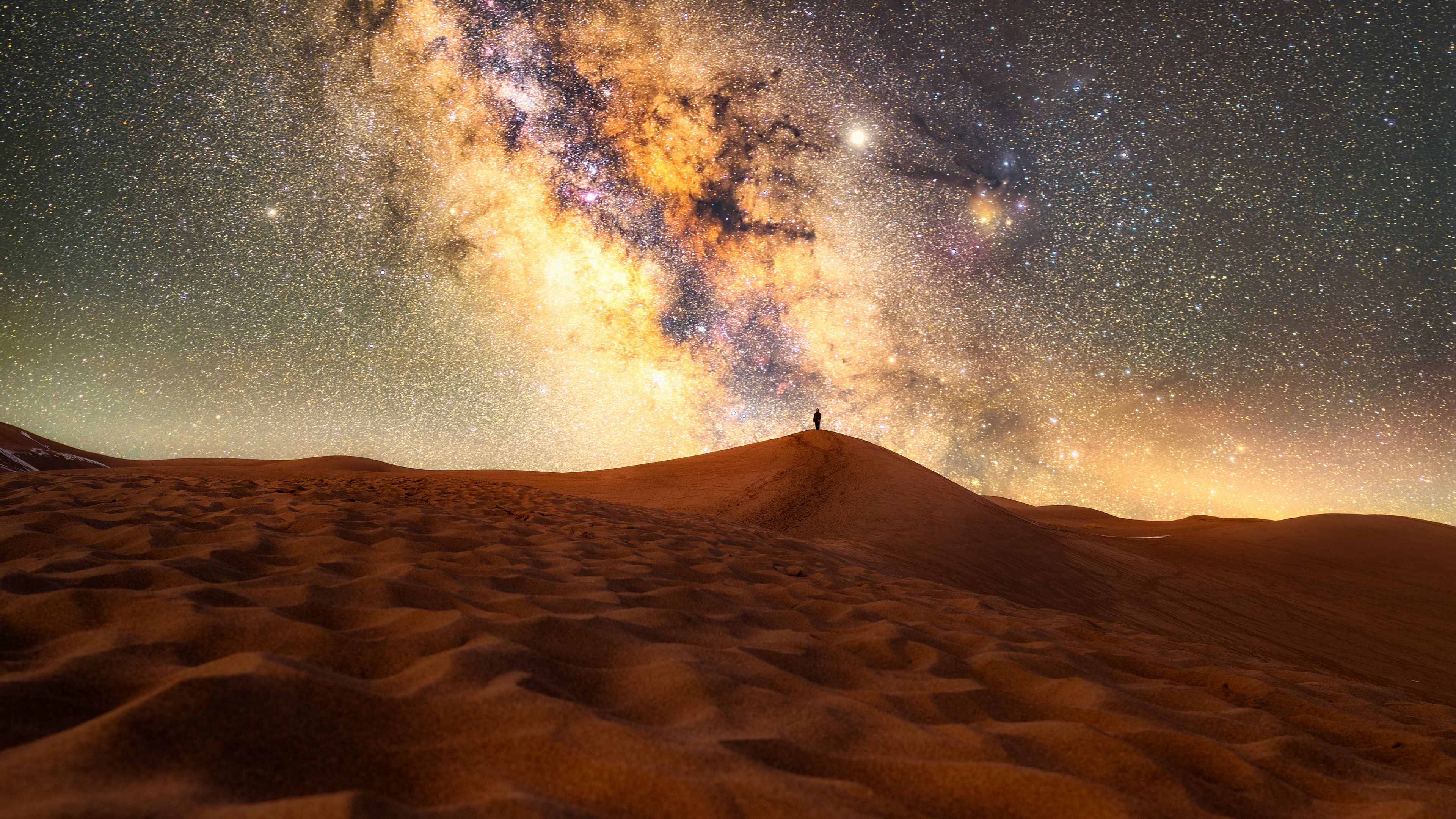 Desert Starry Night Wallpapers