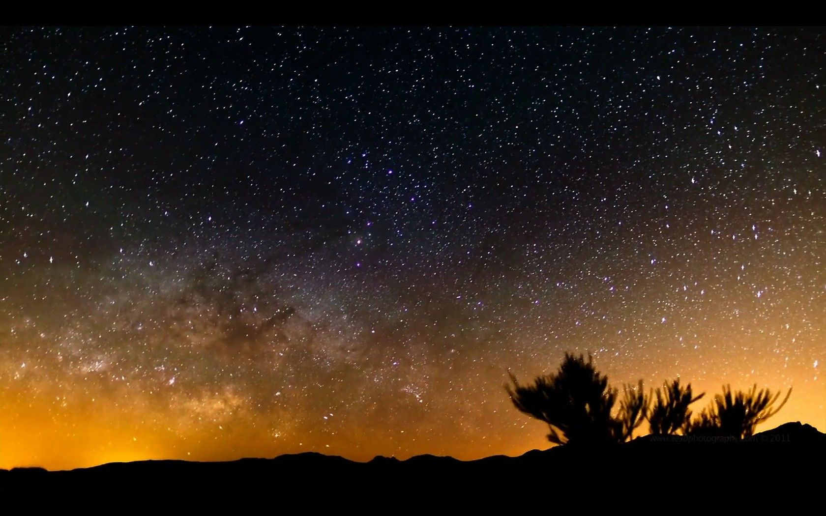 Desert Starry Night Wallpapers