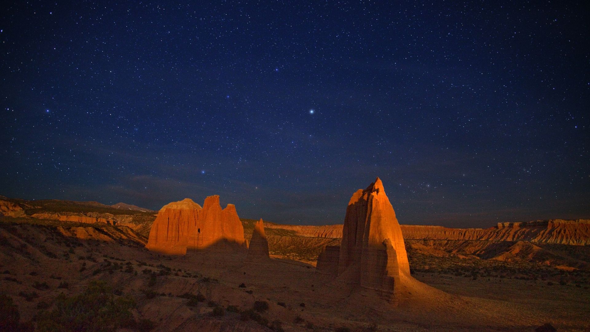 Desert Starry Night Wallpapers