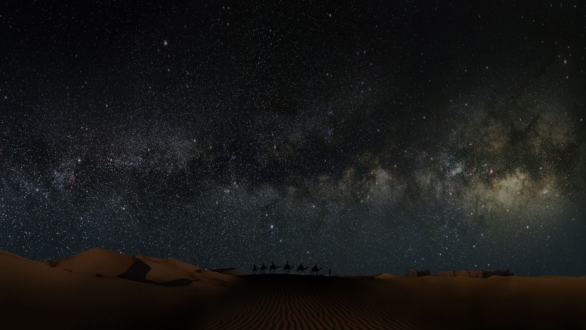 Desert Starry Night Wallpapers