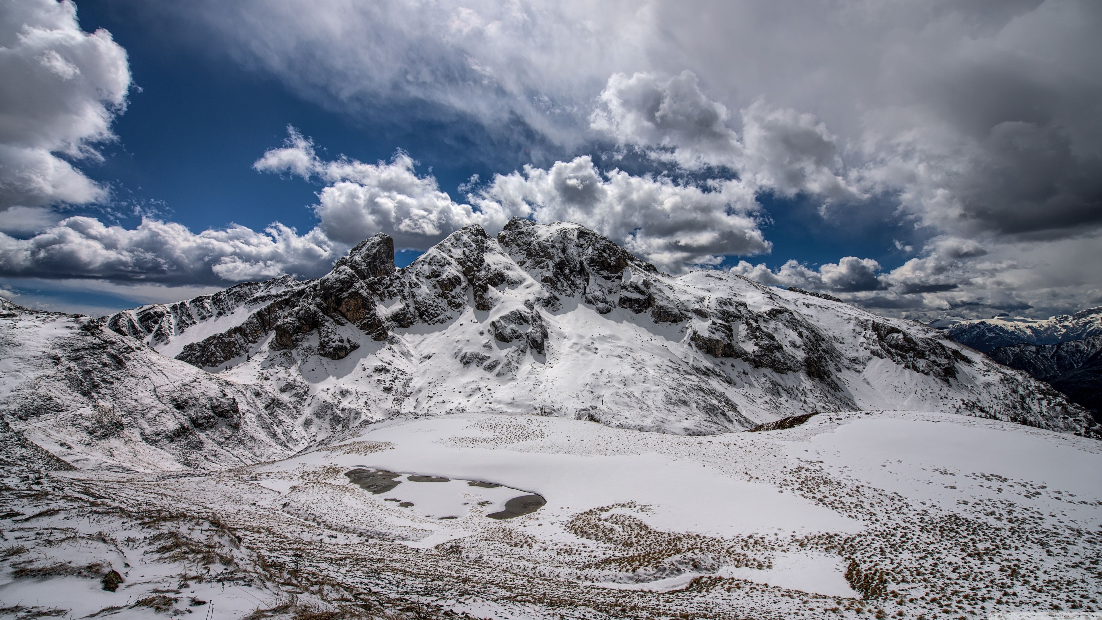 Dolomites Italy Fogy Mountains Wallpapers