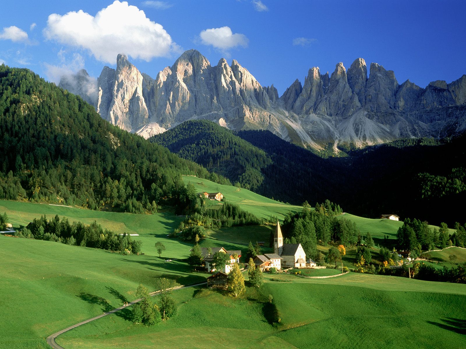 Dolomites Italy Fogy Mountains Wallpapers