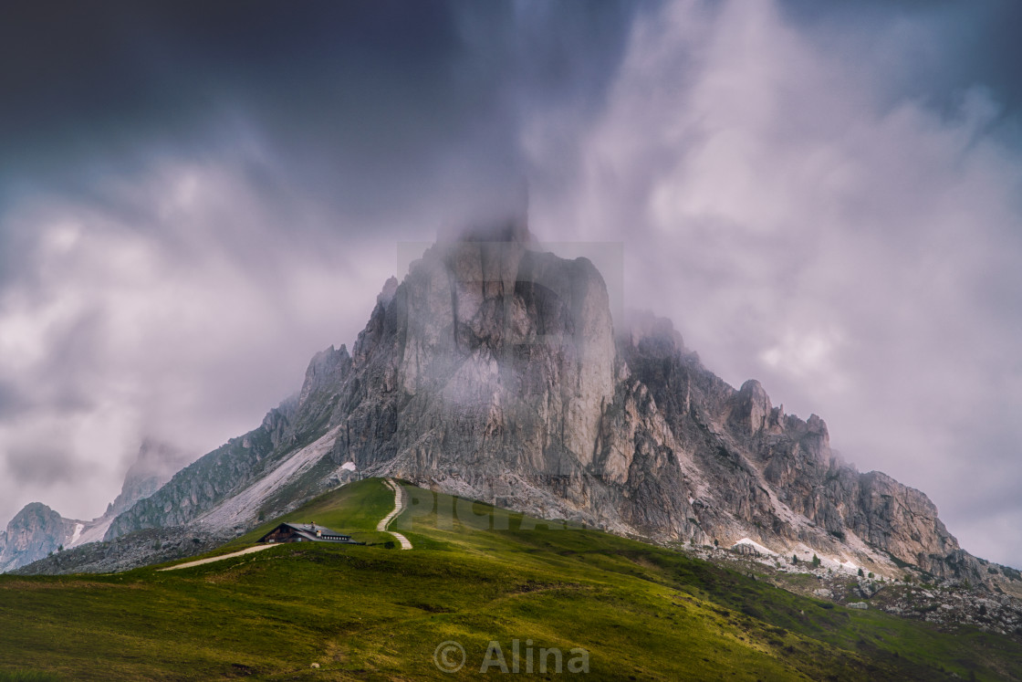 Dolomites Italy Fogy Mountains Wallpapers