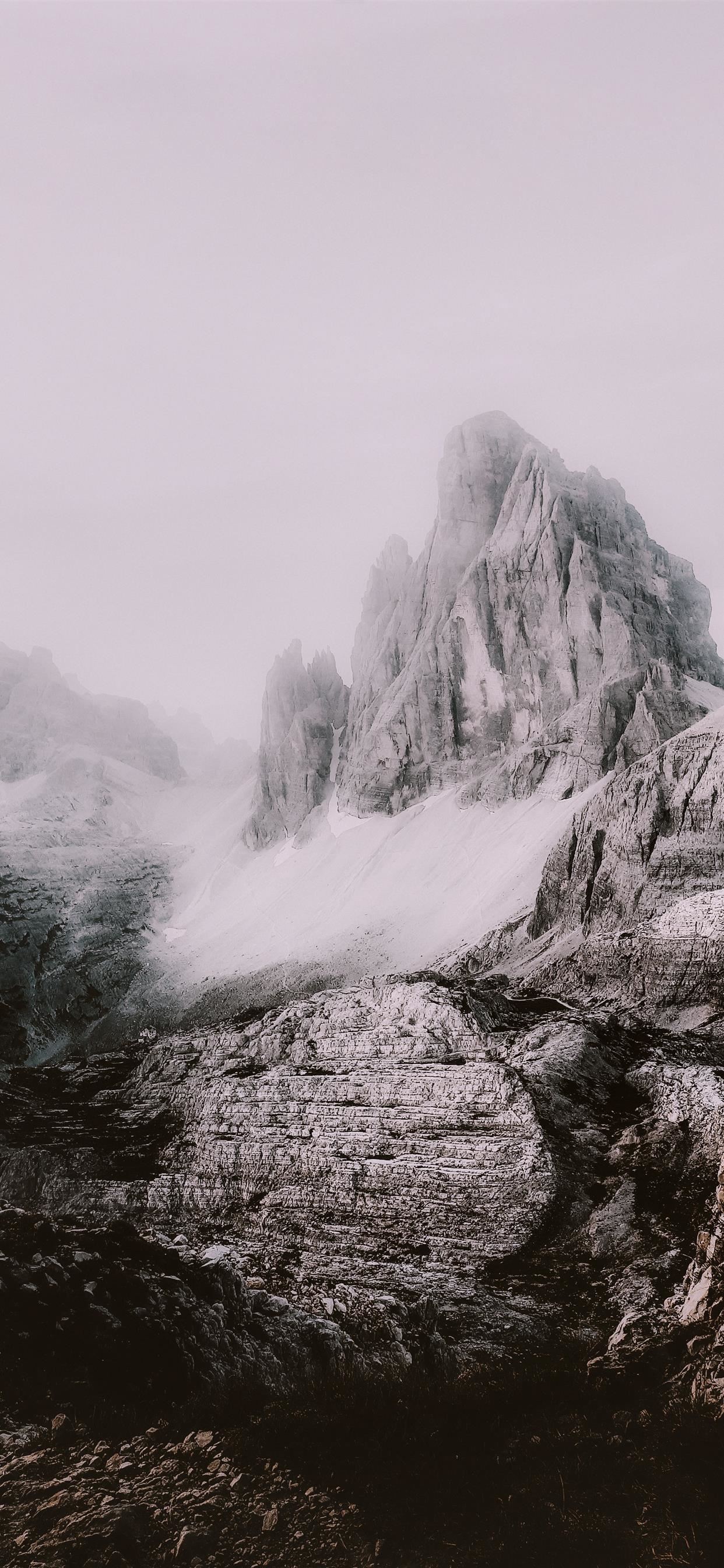 Dolomites Italy Fogy Mountains Wallpapers