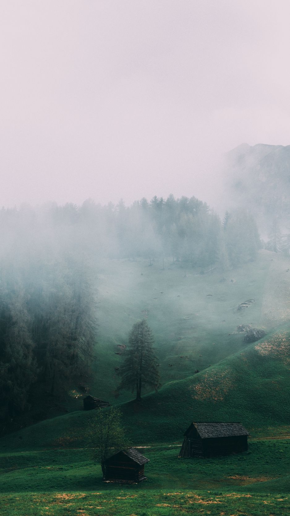 Dolomites Italy Fogy Mountains Wallpapers