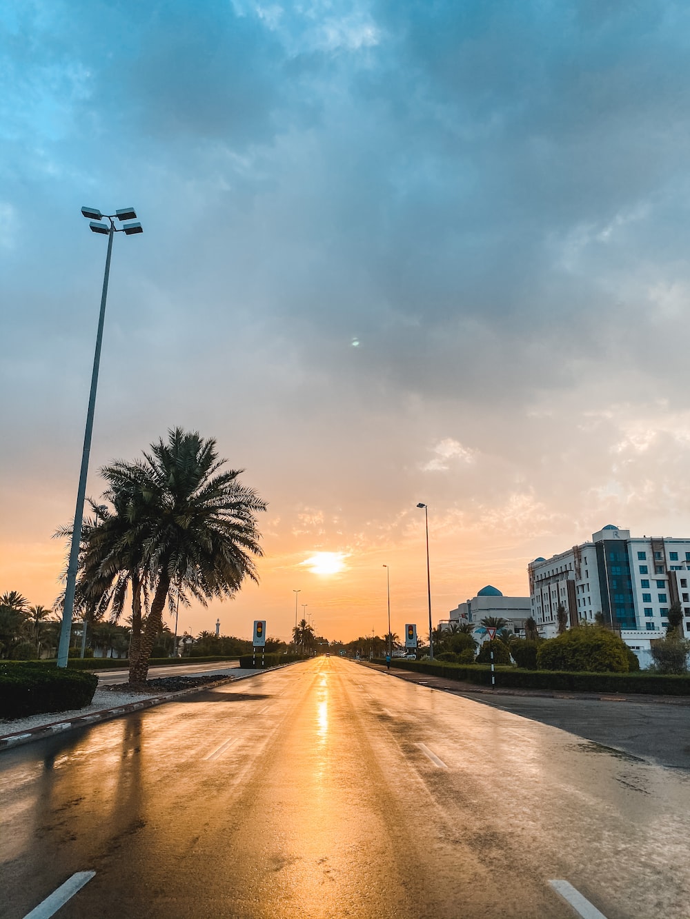 Empty Road Moon Light And Sunset Wallpapers