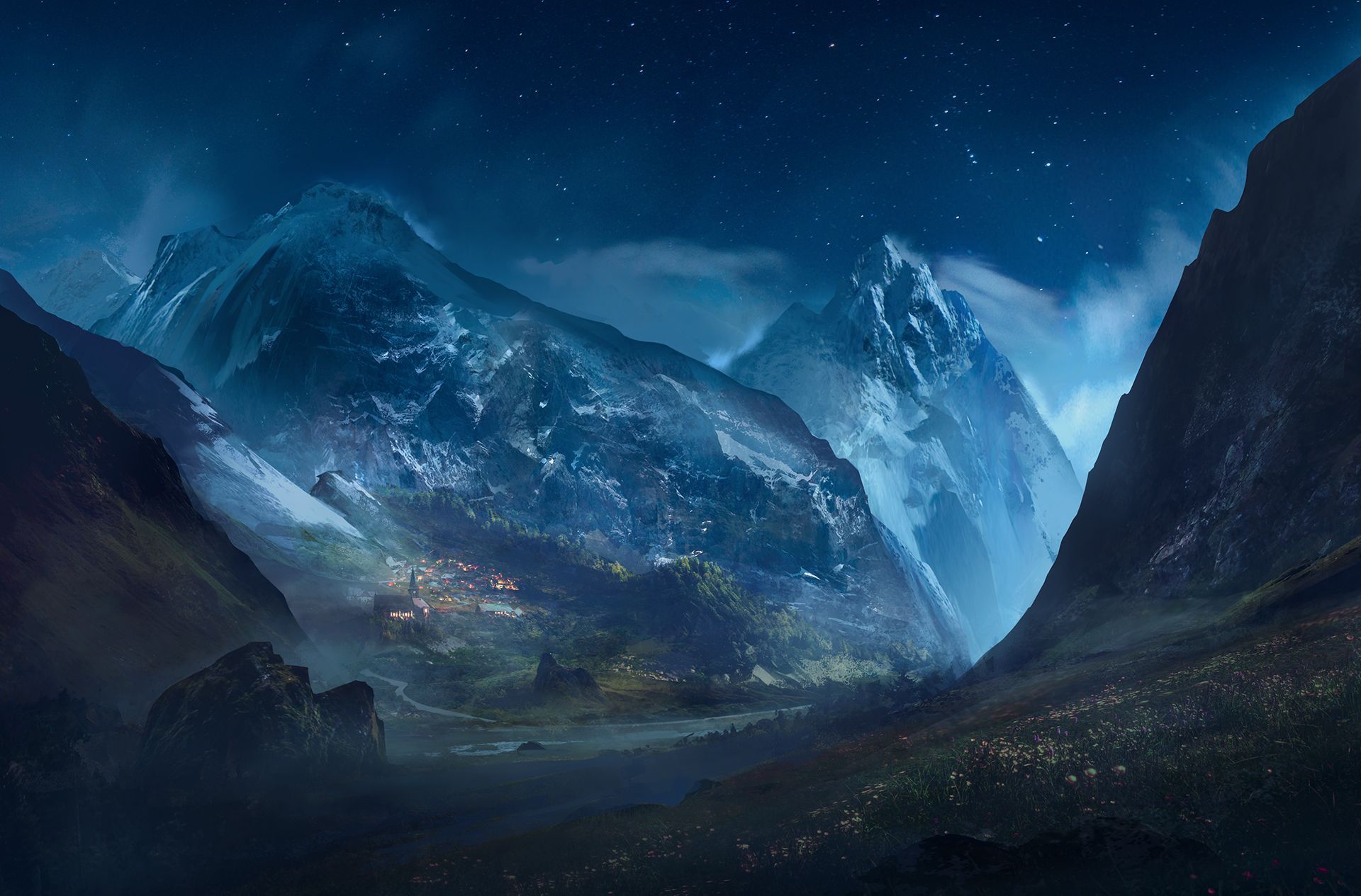 Fantasy Landscape Mountains In Fantasy Wallpapers