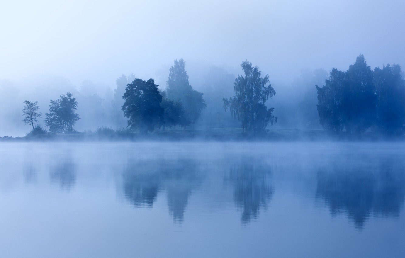 Fog Over Lake Wallpapers