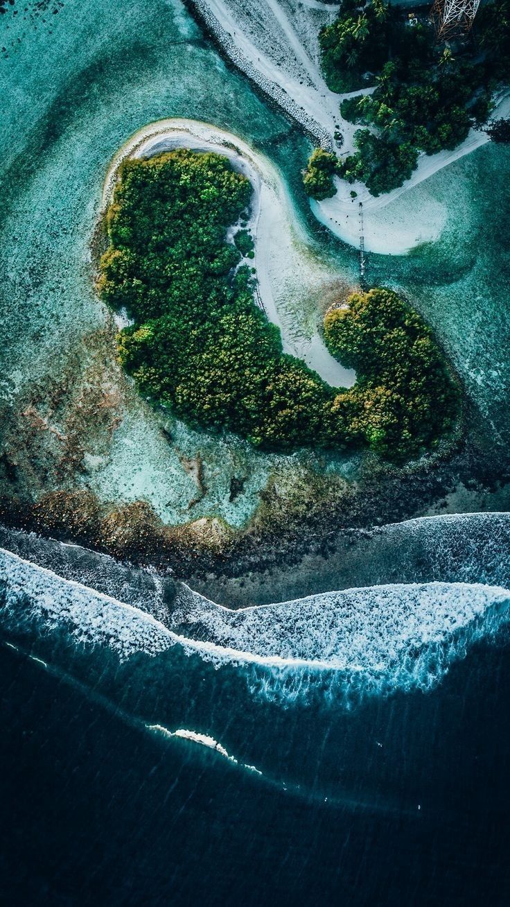 Green Island Drone View Wallpapers