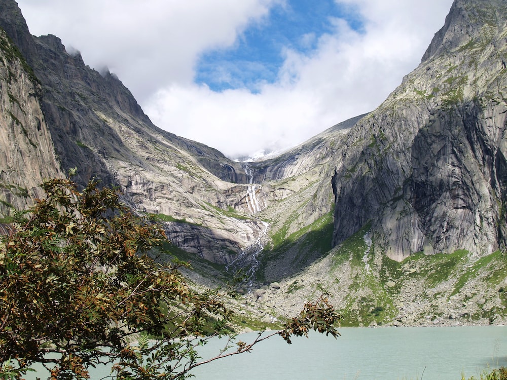 Green Trees Covered Mountains Surrounded By Occean Wallpapers