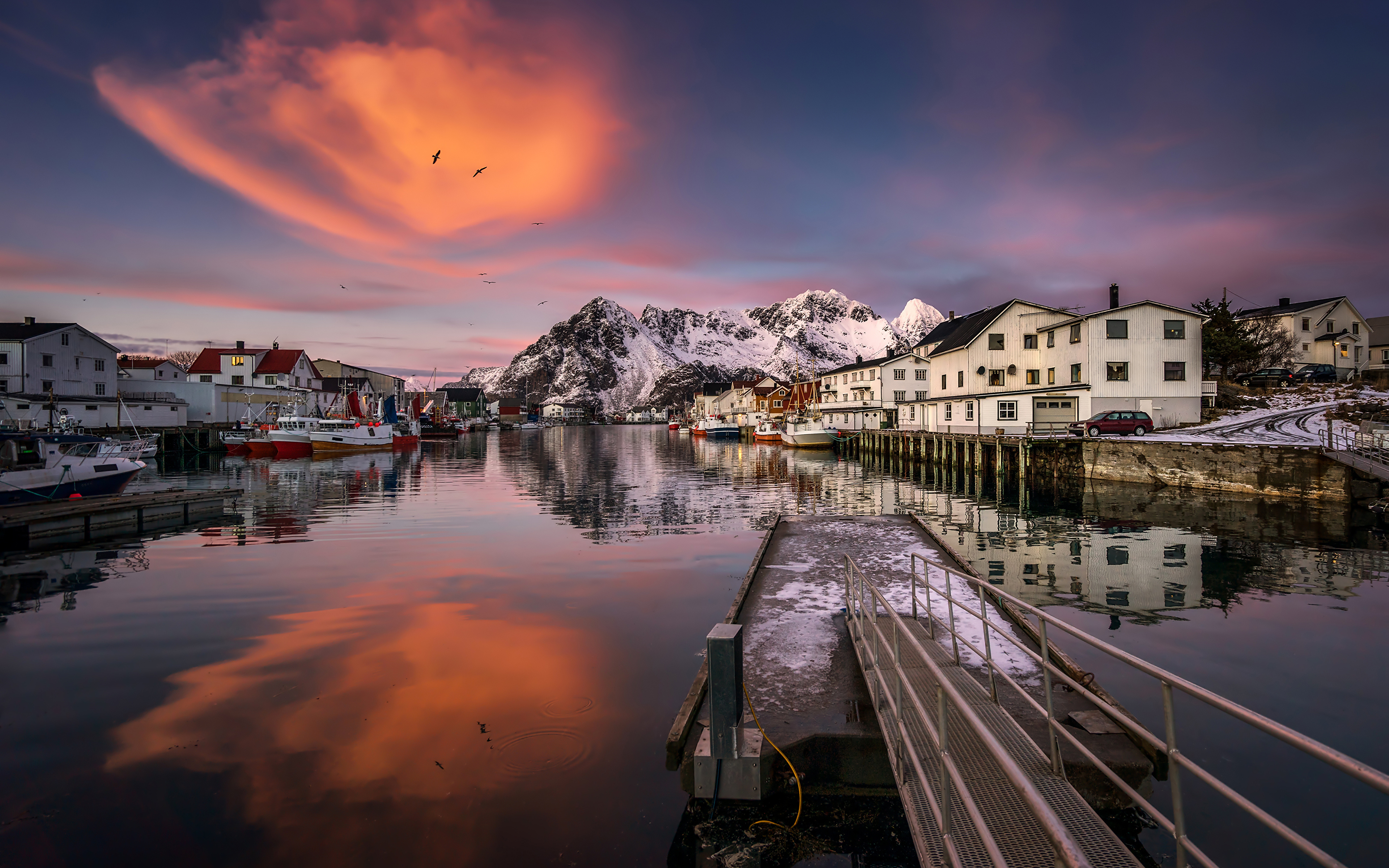 Henningsvaer Sea Norway Wallpapers