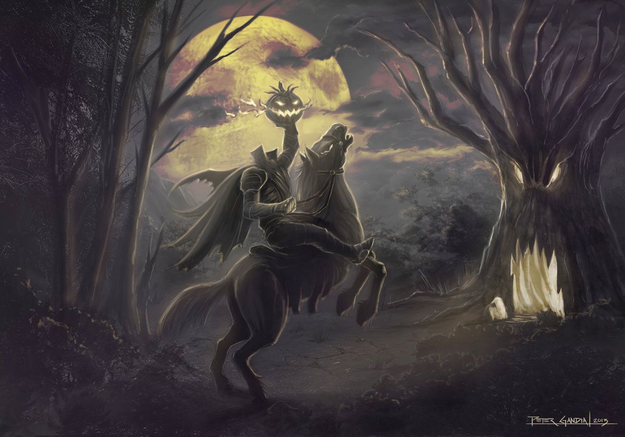 Horseman In Forest Dark Night Wallpapers