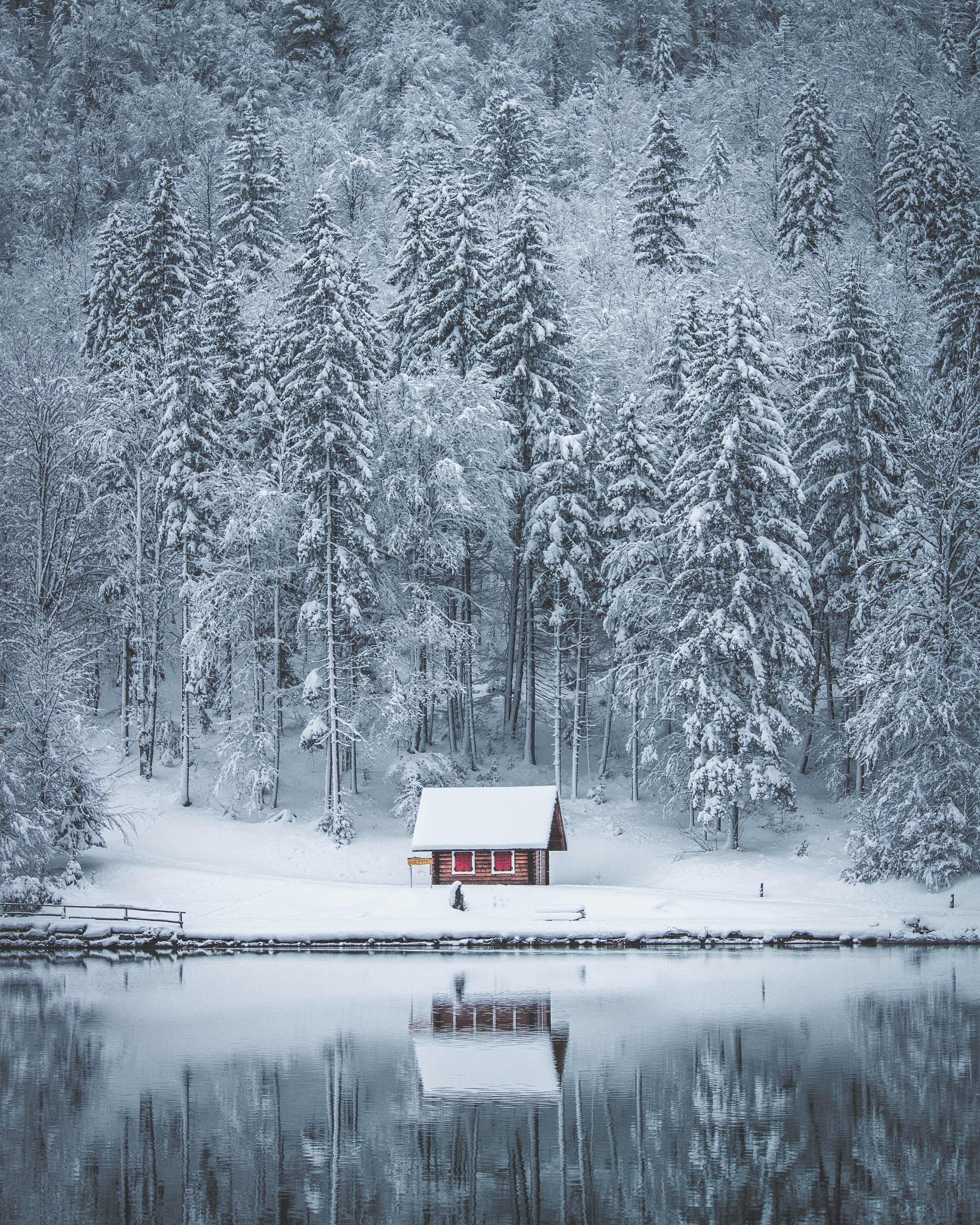 House In Winter Photography Wallpapers