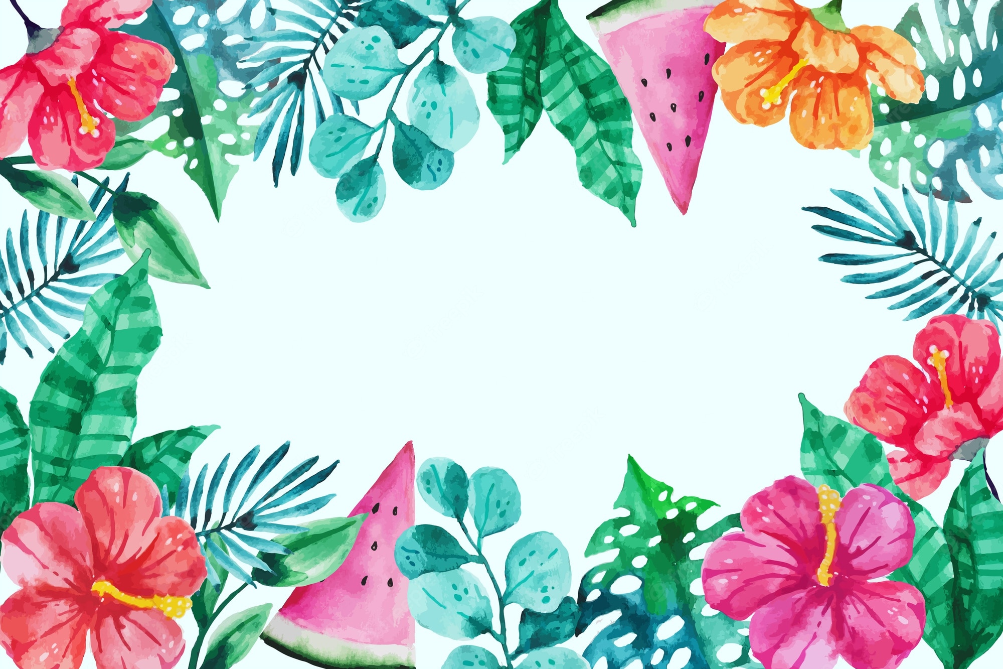 Tropical Watercolor Background