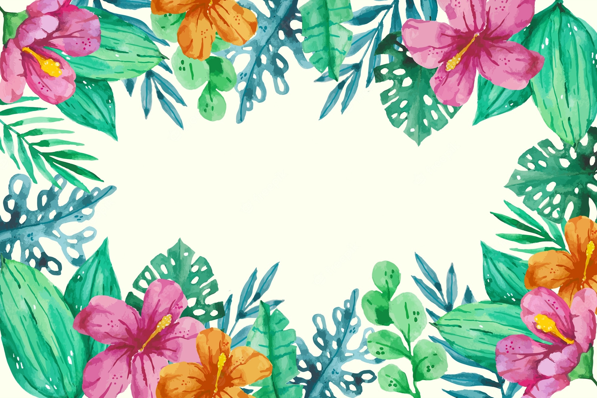 Tropical Watercolor Background