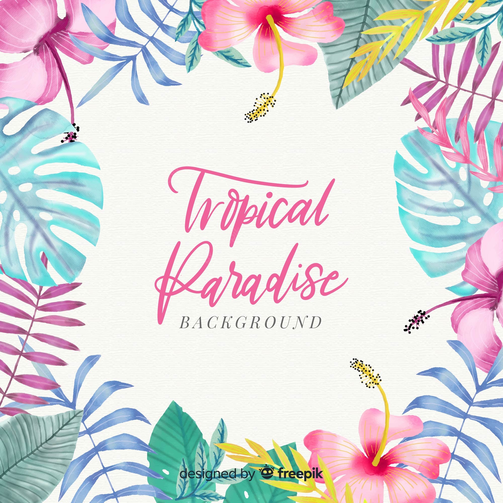 Tropical Watercolor Background