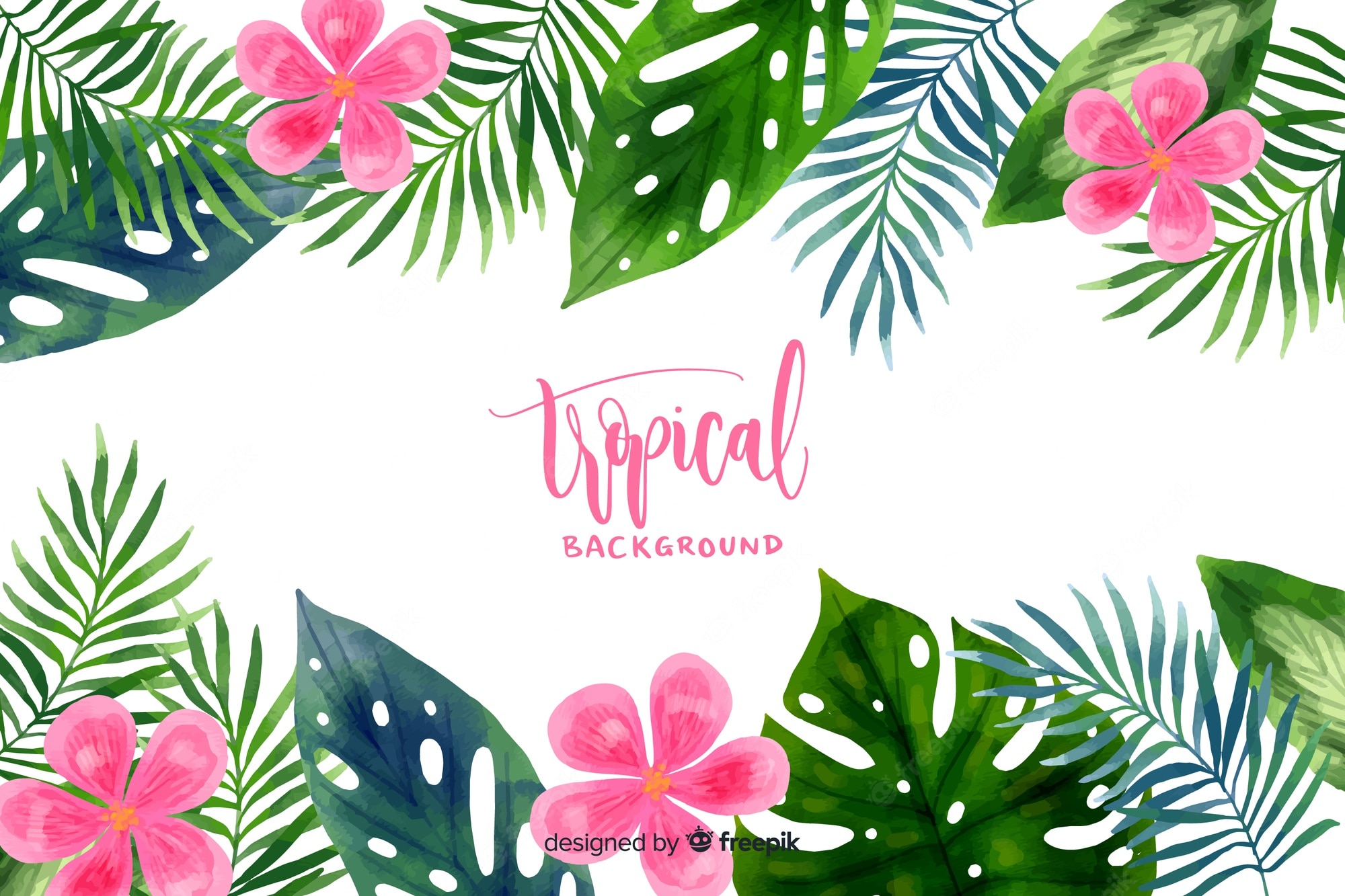 Tropical Watercolor Background