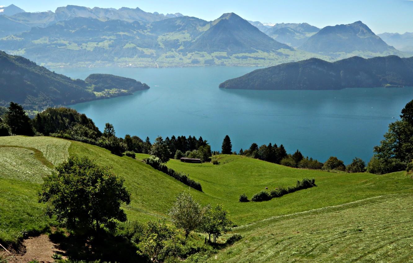 Lake Lucern Landscape Mountains Wallpapers